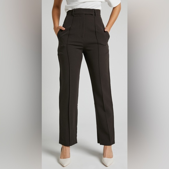 NEW Showpo Rogers Pants High Waist Charcoal Size 6 - Picture 2 of 7